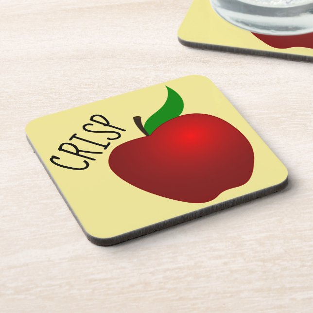 Posavasos Ataques plásticos de Apple Crisp con espalda de co (Lado Izquierdo)