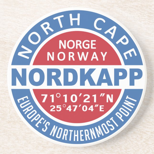 Posavasos Ataradora de arenisca de Noruega NORDKAPP (Frente)