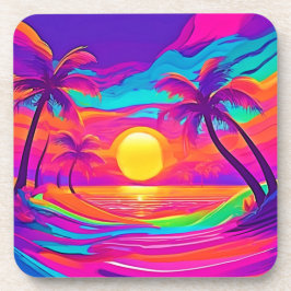 Posavasos Atardecer Azul y Naranja