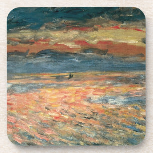 Posavasos Atardecer en el mar por Pierre Renoir, Bella Artes
