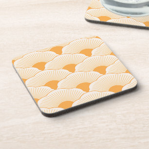 Posavasos Atardecer, naranja tonal, textura de hormigón