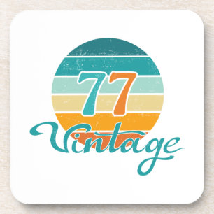 Posavasos Atardecer Retro 77 Vintage Deteriorado