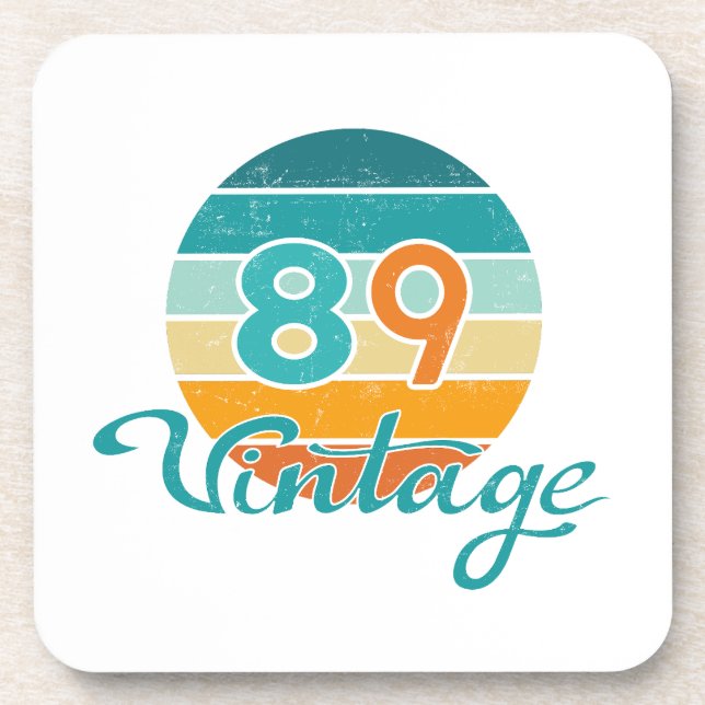 Posavasos Atardecer Retro 89 Vintage Deteriorado (Frente)