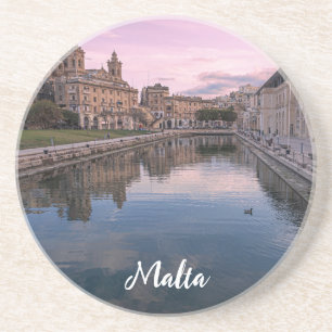 Posavasos Atardecer sobre un pequeño canal en Cospicua, Malt