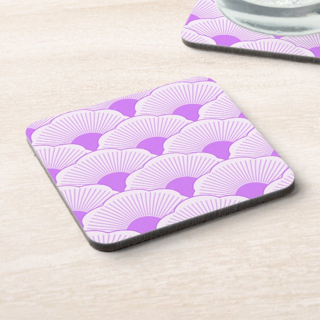 Posavasos Atardecer, violeta tonal, textura de hormigón (Lado Izquierdo)