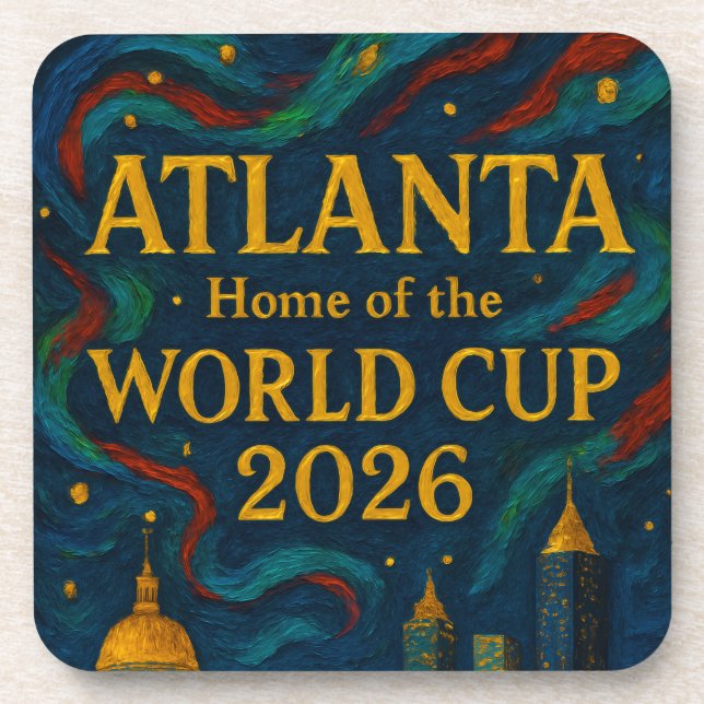 Posavasos Atlanta Football Elegant Artwork 2026  (Frente)