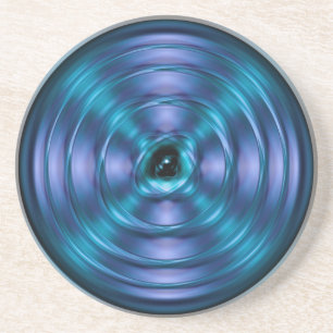Posavasos Átomo giratorio azul