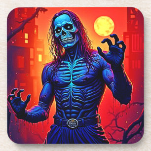 Posavasos Atractivo Demonio Zombie En El Diseño De La Ciudad