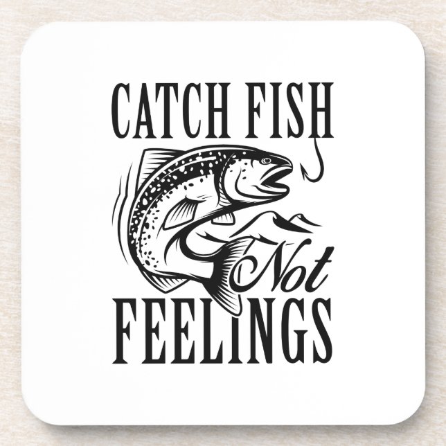 Posavasos Atrapa peces no sentimientos (Frente)