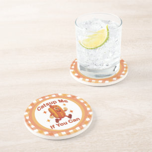 Posavasos Atrápenme Si Puedes Comer Perro Caliente - Ketchup
