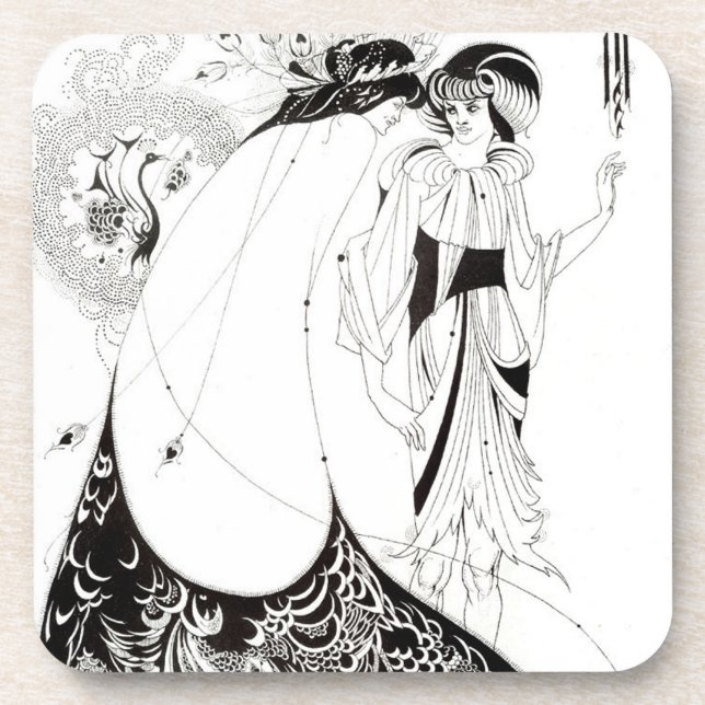 Posavasos Aubrey Beardsley los prácticos de costa de la (Frente)