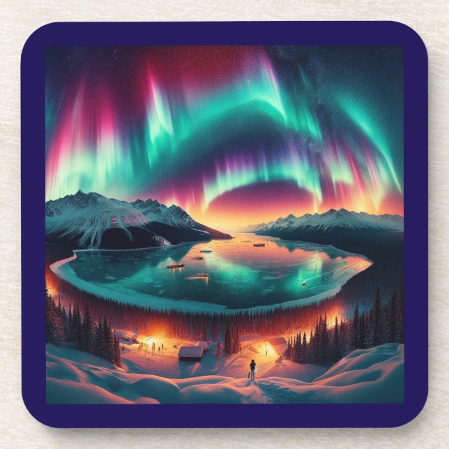 Posavasos Aureola Borealis en Alaska (Frente)