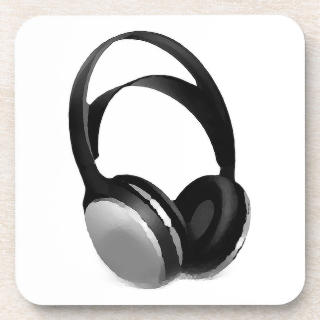 Posavasos Auriculares de Pop Art (Frente)