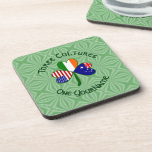 Posavasos Australia Irlanda Estados Unidos Shamrock Square p