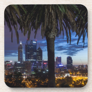 Posavasos Australia, Perth, horizonte de la ciudad desde Kin