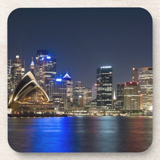 Posavasos Australia, Sydney. Panorama con Casa de la Ópera v (Frente)