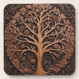 Posavasos Australian Woodlands: impresión en madera de árbol