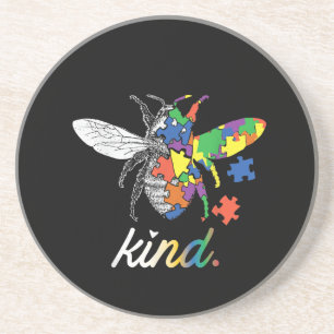 Posavasos Autista Pieza de rompecabezas de Be Kind Beekeep