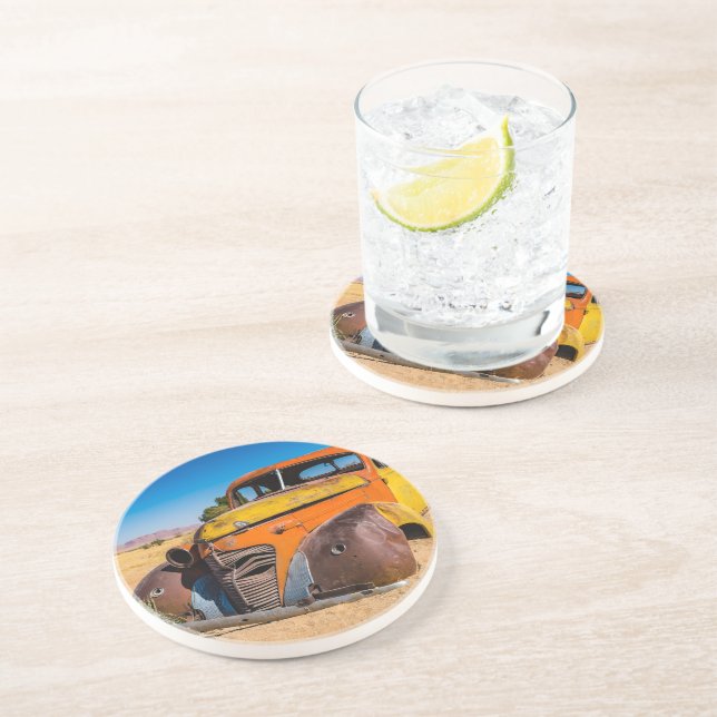 Posavasos Auto viejo y abandonado en Solitaire, Namibia (Lado)