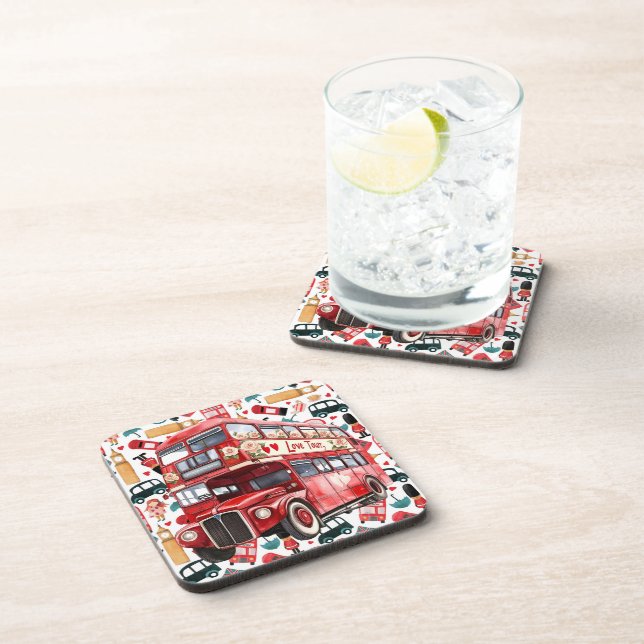 Posavasos Autobús de doble cubierta de Londres (Lado Derecho)