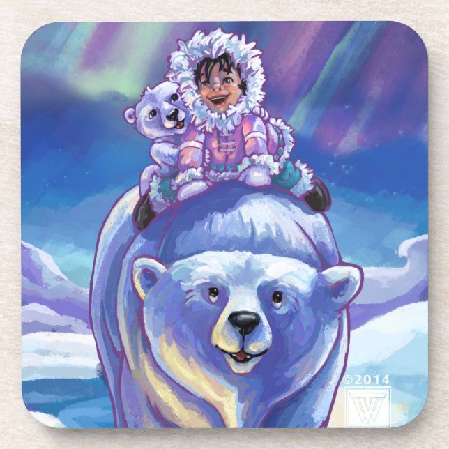 Posavasos Autobús de oso polar (Frente)