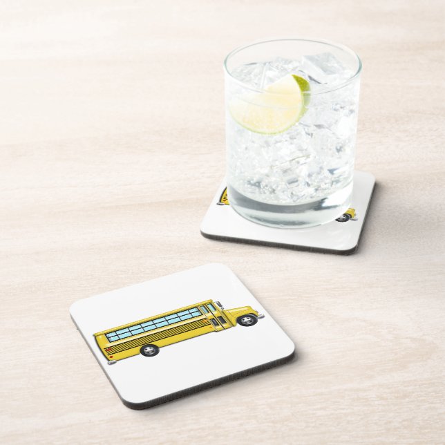 Posavasos Autobús escolar amarillo estupendo (Lado Derecho)