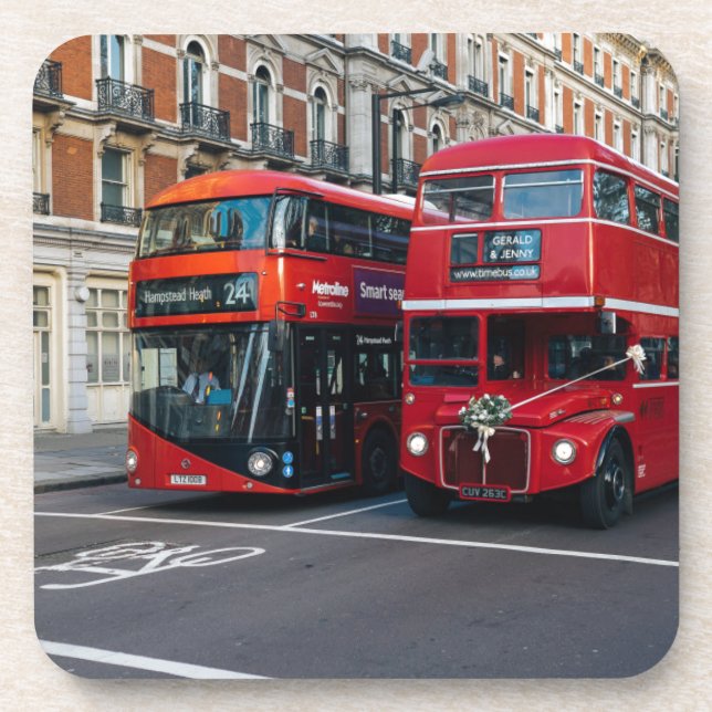 Posavasos Autobuses Red Double Decker (Frente)