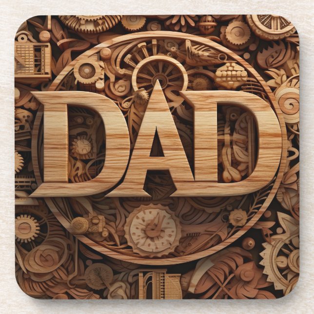Posavasos Automoción mecánica de madera DAD (Frente)