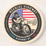 Posavasos Autopista Needles Dakota del Sur<br><div class="desc">Autopista Needles hecho con un emblema vintage de estilo angustiado. Se trata de un famoso recorrido panorámico en Dakota del Sur y aparte de la carretera panorámica Peter Norbeck Scenic Byway.</div>