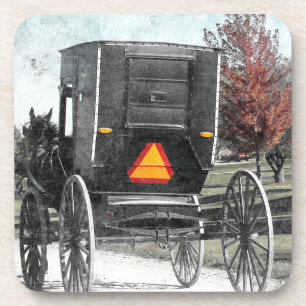 Posavasos Autumn Amish Buggy