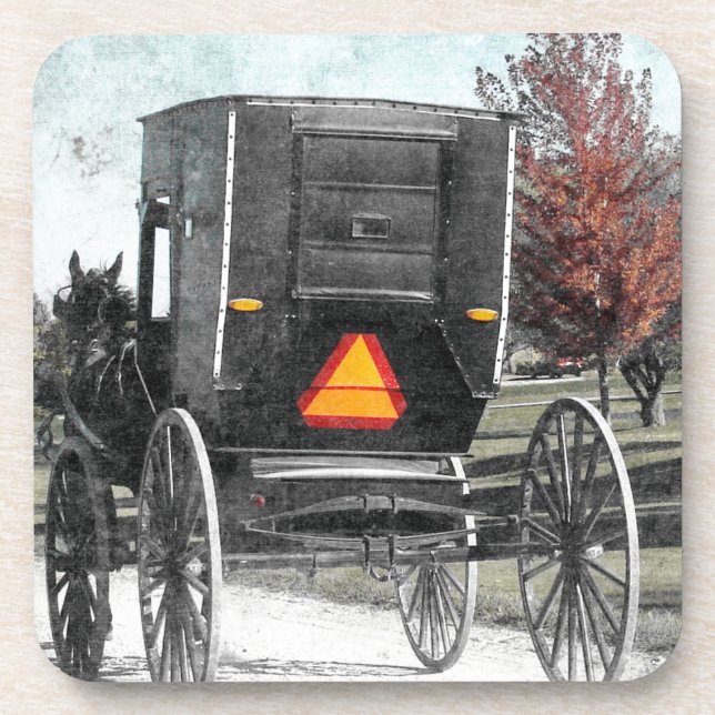 Posavasos Autumn Amish Buggy (Frente)