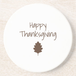 Posavasos Autumn Leaf Modern Family Simple Thanksgiving