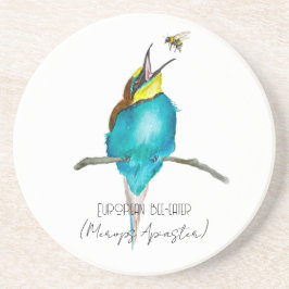 Posavasos Ave acuarela (apicultor europeo)