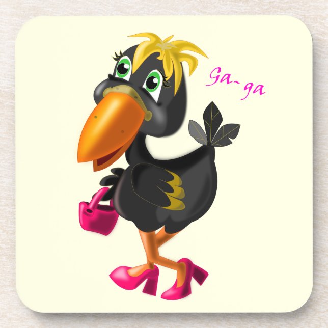 Posavasos Ave de moda (Frente)