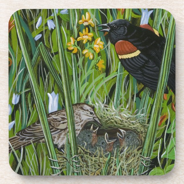 Posavasos Ave Rojo (Frente)