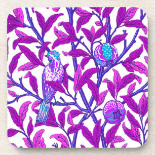 Posavasos Ave y granada de Art Nouveau, púrpura anquilosante