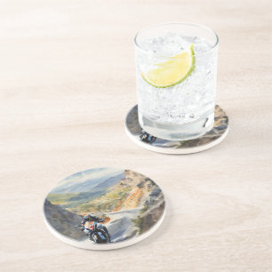 Posavasos Aventura de alta velocidad en el vibrante paisaje 