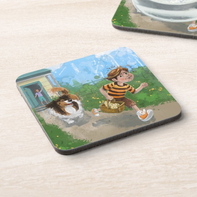 Posavasos Aventura de Sheldon y Davie (Lado Izquierdo)