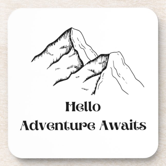 Posavasos Aventuras de aventura impresas en plástico  (Frente)