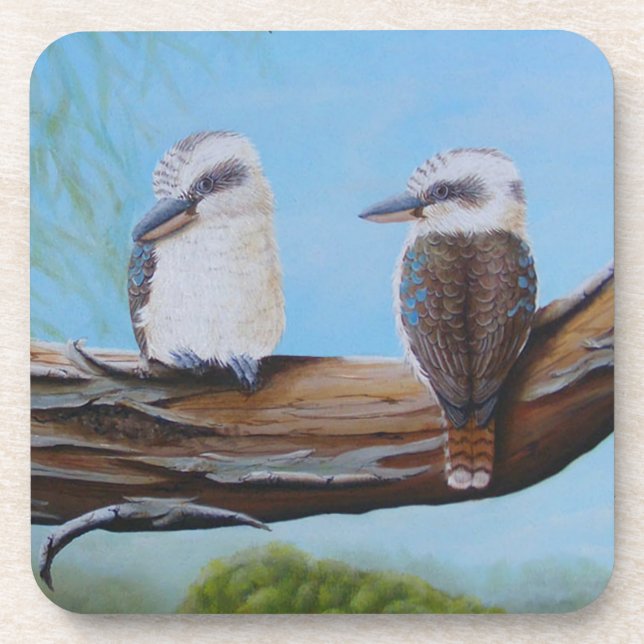 Posavasos Aves australianas Kookaburras Gumtree (Frente)