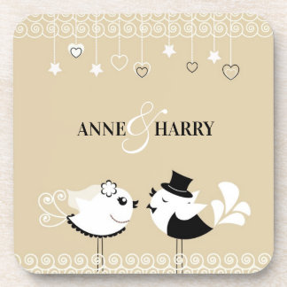 Posavasos Aves bodas (conjunto de 4)