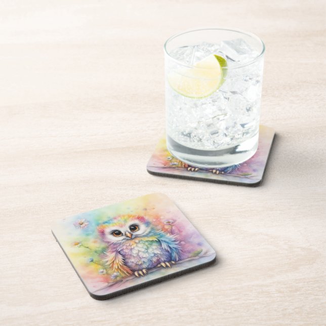 Posavasos Aves del Arcoiris Lechuzas 2 (Lado Derecho)