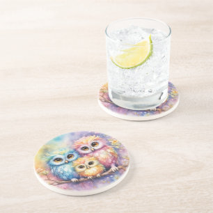 Posavasos Aves del Arcoiris Lechuzas 5