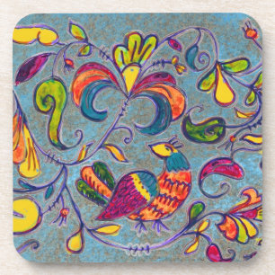 Posavasos Aves del Norte Arte Popular Ruso