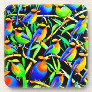 Posavasos Aves En Pintura De Árboles. ¡Hazte con una en Zazz