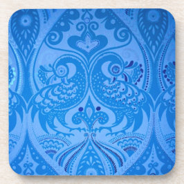 Posavasos Aves pavos reales orientales azules