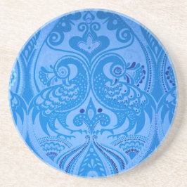 Posavasos Aves pavos reales orientales azules