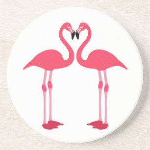 Posavasos Aves tropicales de playa destruyen flamencos