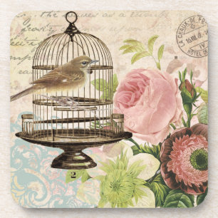 Posavasos Aves vitícolas y galletas de aves de Francia