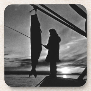 Posavasos Avión flotante de pesca vintage USA Alaska